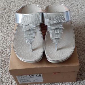 FitFlop silver metallic sandals